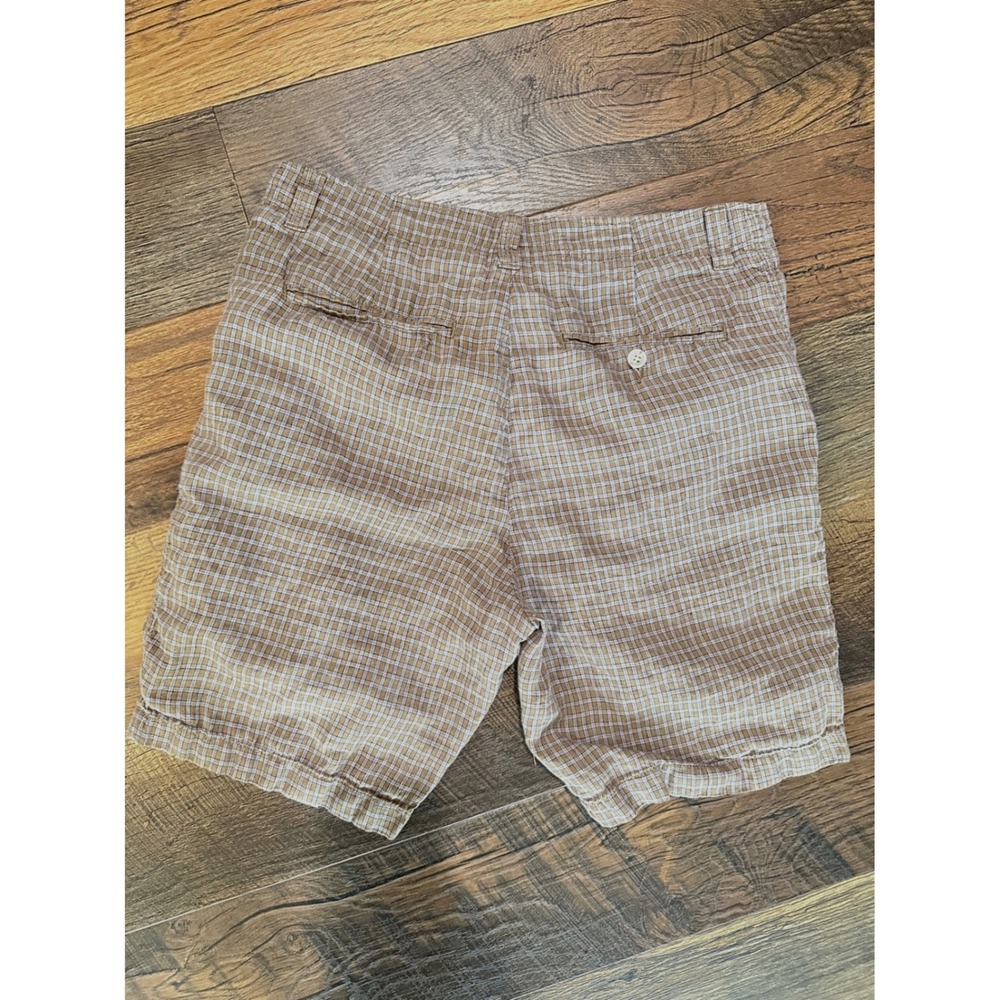 Cremieux Nantucket Mens 34 Plaid 100% Linen Shorts Flat Front Casual Preppy‎ - Picture 8 of 15